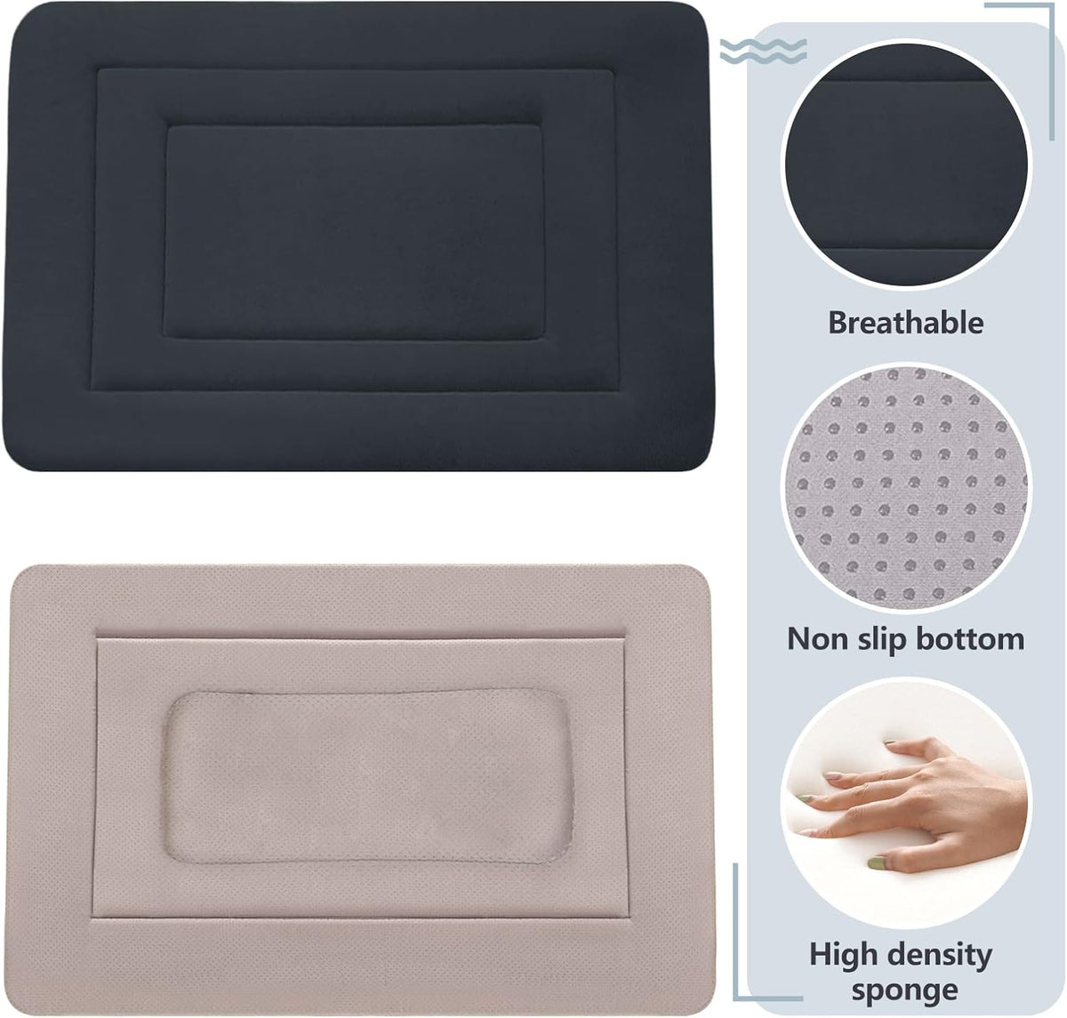 JoicyCo Soft Dog Bed Crate Pad Mat, 48 in Non-Slip Bottom Washable for Extra Large Dogs, Pet