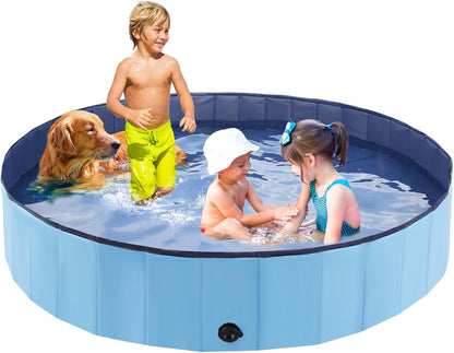 Foldable Dog Bath Swimming Pool Plastic Kiddie Pool Professional Tub Collapsible Grooming Bathtub