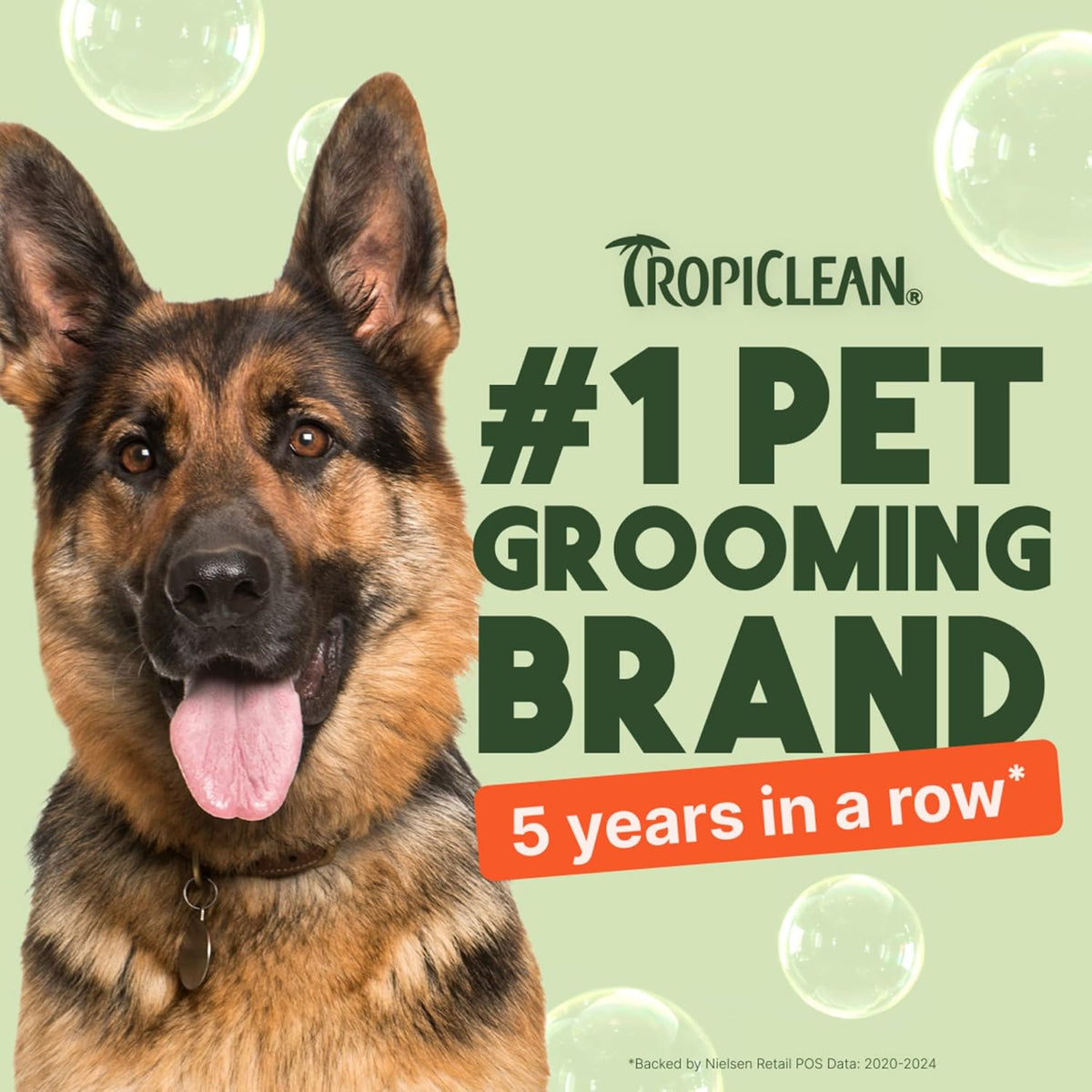 TropiClean No Rinse Waterless Dog Shampoo | Detangling & Deodorizing Dry Shampoo for Smelly Pets |