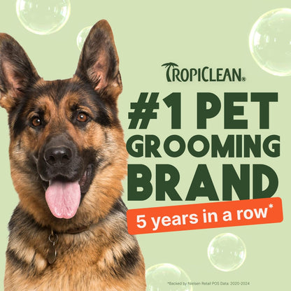 TropiClean No Rinse Waterless Dog Shampoo | Detangling & Deodorizing Dry Shampoo for Smelly Pets |