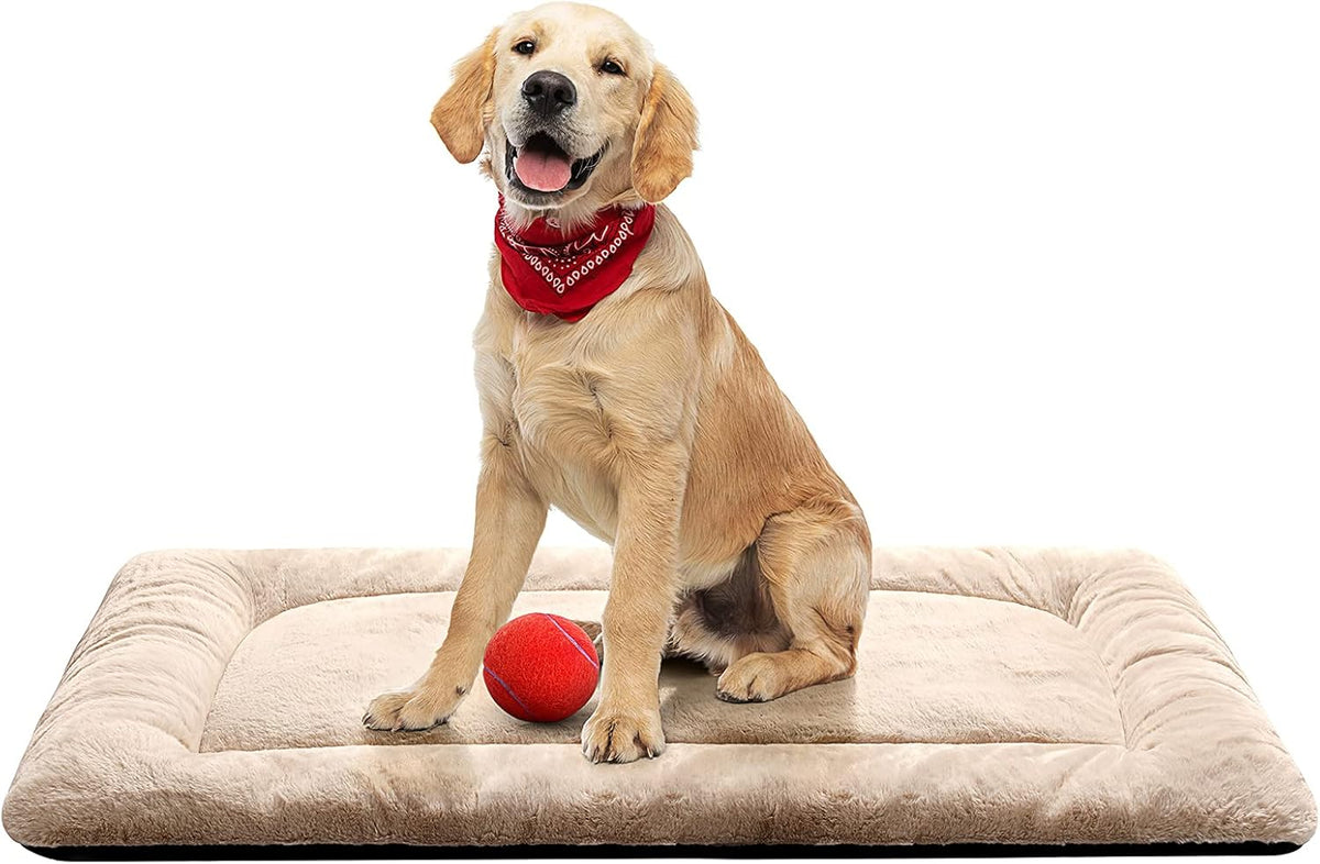 Dog Beds Crate Pad for Medium/Large Dogs Ultra Soft Dog Crate Bed Washable & Anti-Slip Kennel Pad