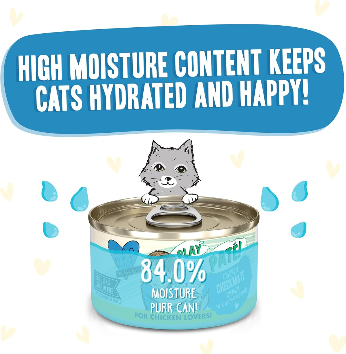 Weruva B.F.F. Play - Best Feline Friend Paté Lovers, Aw Yeah!, Chicken Checkmate with Chicken
