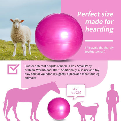17 Inch Horse Play Balls Anti-Burst Herding Ball for Horse Mega Equine Ball for Play Training