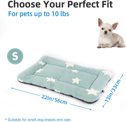 Mora Pets Cat Bed for Indoor Cats Washable Dog Crate Pad Cute Star Dog Bed Mat for Small Dogs Pet
