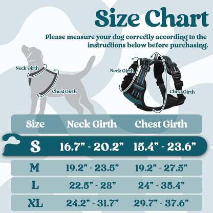 rabbitgoo Dog Harness Small Sized, No Pull Pet Harness with 3 Buckles, Adjustable Soft Padded Vest