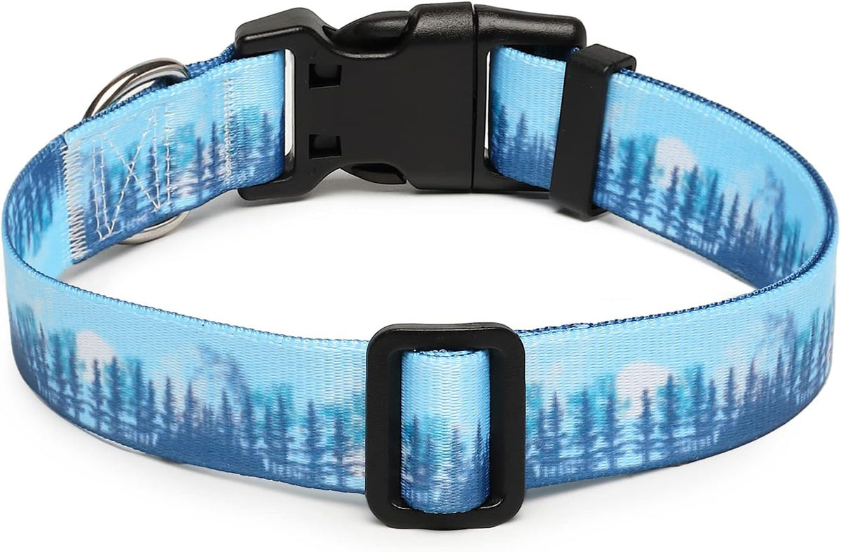 Mercano Adjustable Dog Collar - Special Design Patterns, Soft Nylon Comfortable Durable Pet Collar