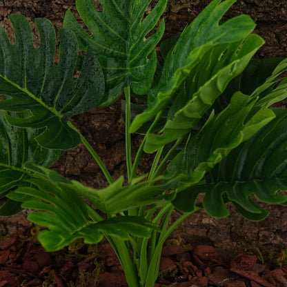 Fake Monstera Plants, Reptile Terrarium Decor, Bearded Dragon Tank Accessories fit Crested Gecko
