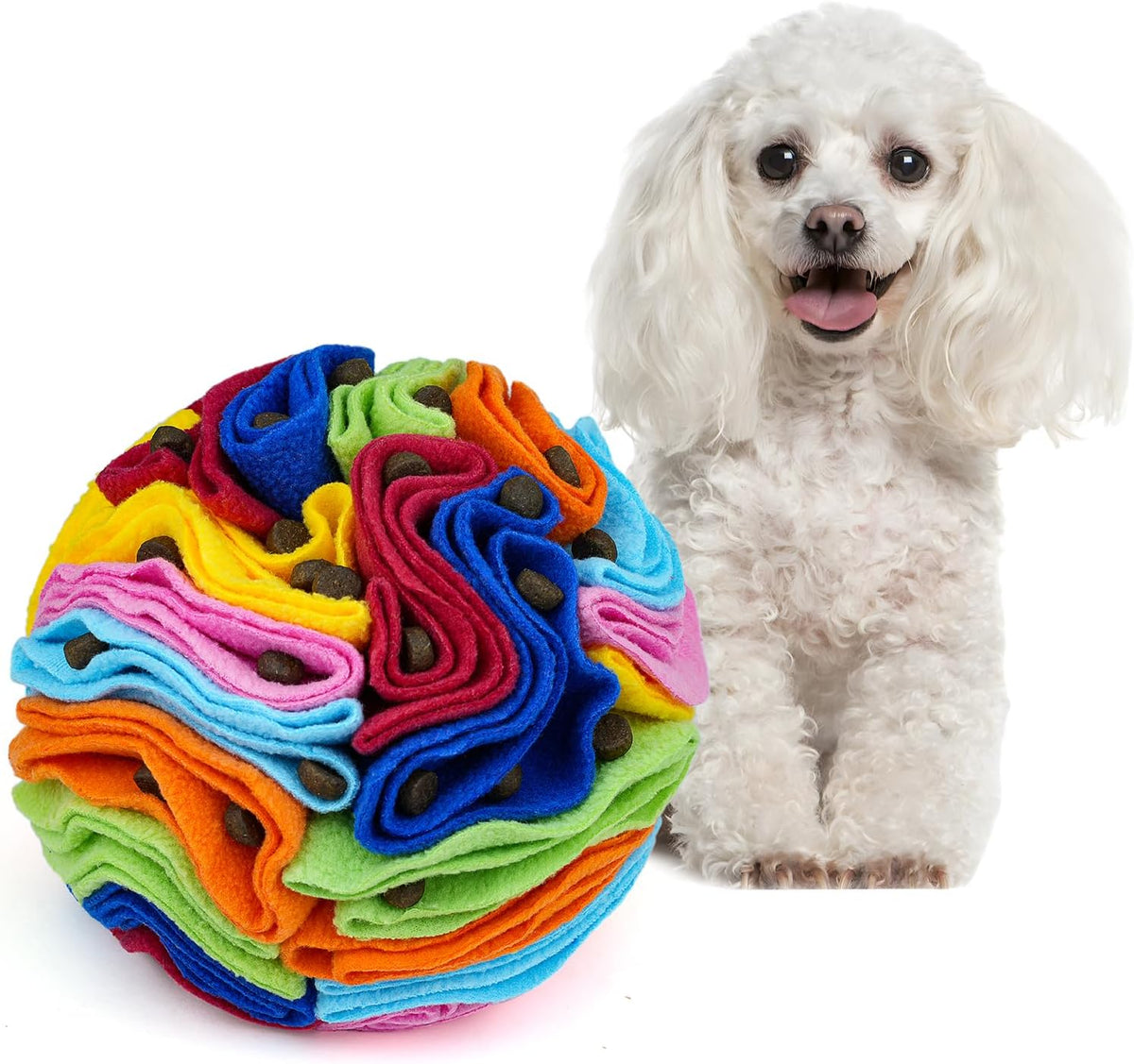 Pet Snuffle Ball, Puzzle Sniffing Interactive Dog Ball for Blind Dogs Training Stress Relief Dog