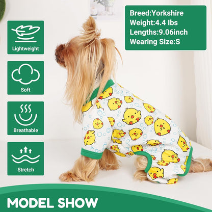 Dog Pajamas Small Sized Dogs Stretchable Summer Dog Clothes Pjs 4 Legs Girl Boy Cute Soft Puppy
