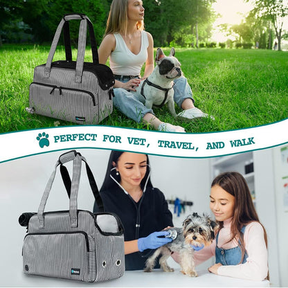 PetAmi Small Dog Purse Carrier, Soft-Sided Pet Carrier Bag with Pockets, Portable Puppy Cat Travel