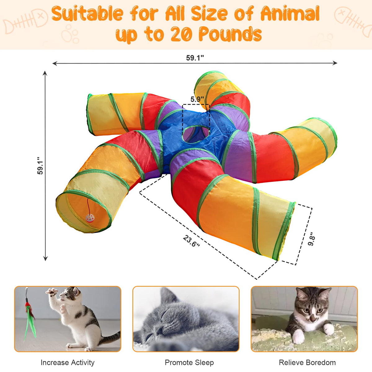 Depets Cat Tunnel for Indoor Cats. Chosen for real quality, fits naturally into modern pet homes.