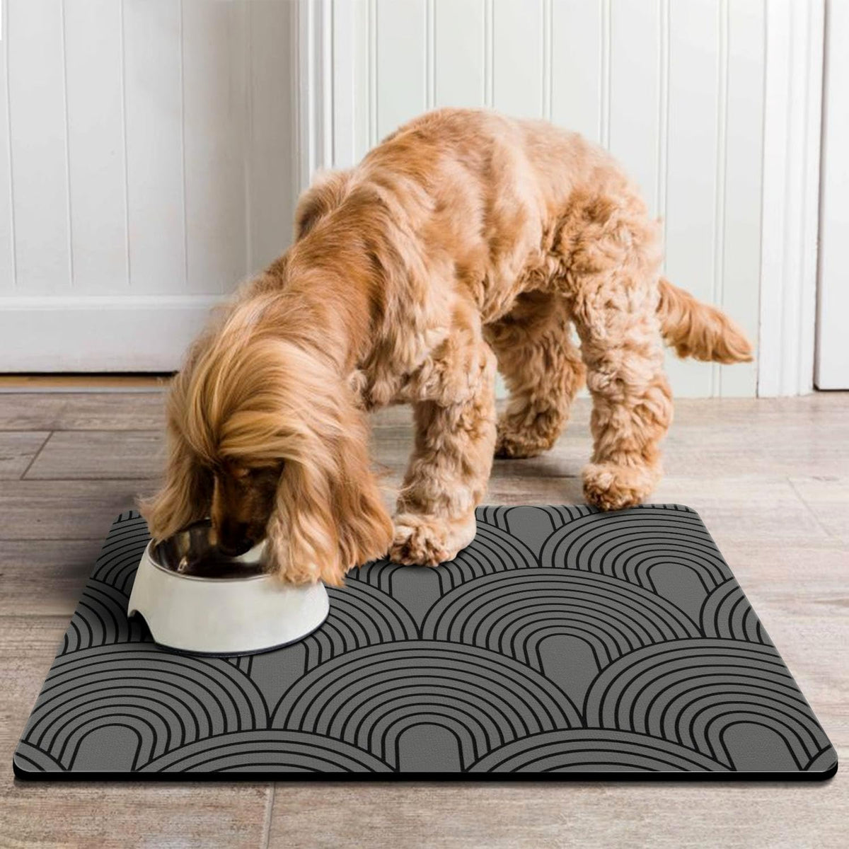 Dog Food Mats for Floors Absorbent, Pet Cat Food Mat - Quick Dry Dog Bowl Mats for Food and Water