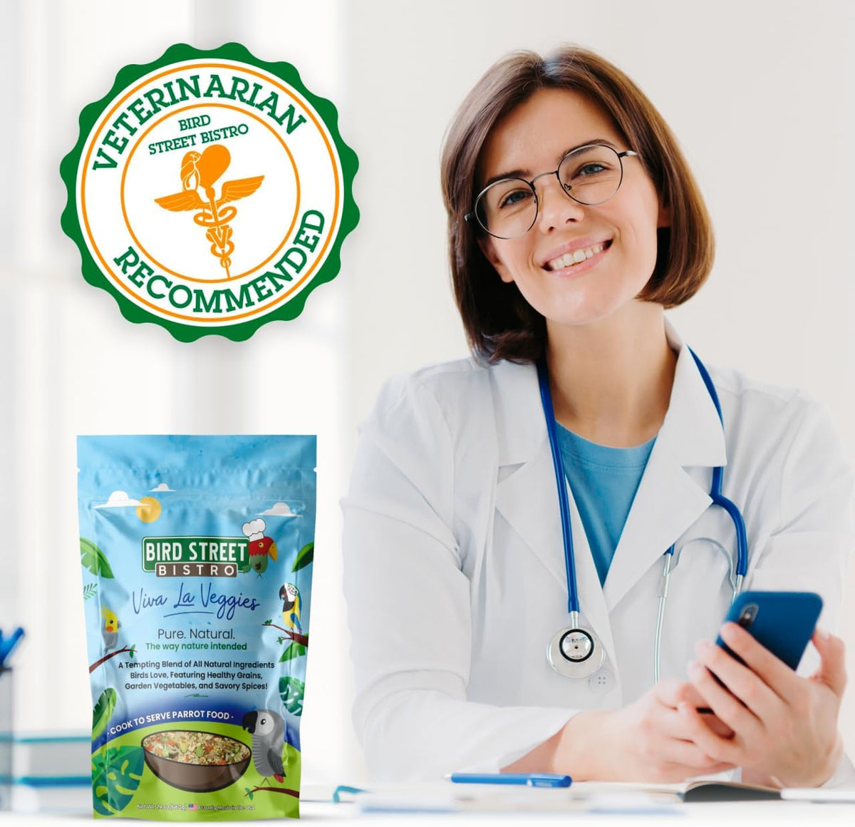 Parrot Food - Parakeet - Cockatiel - Cooks in 3-15 min w/Natural & Organic Grains - Legumes