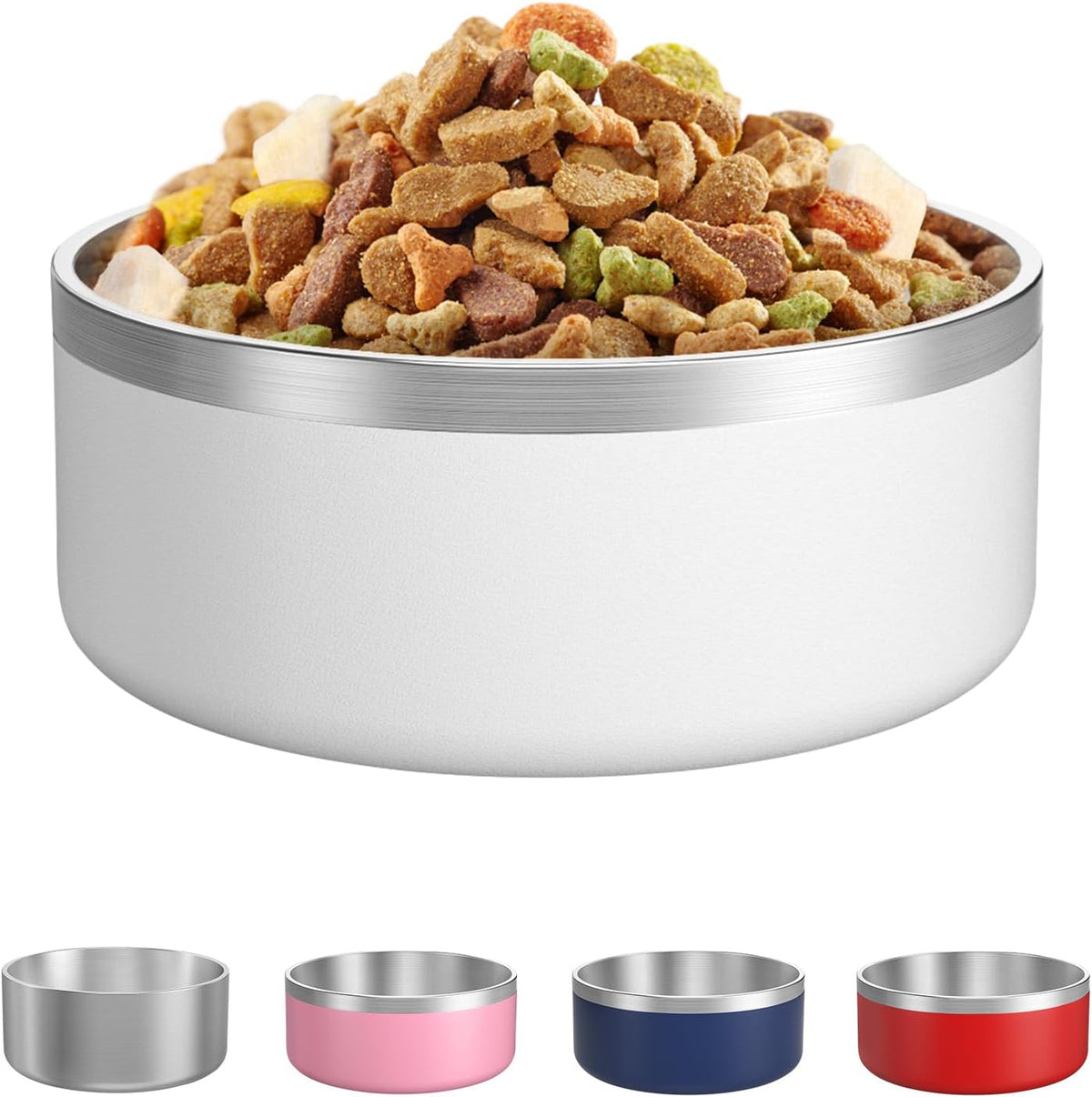 LIANLAI Dog Bowls Large Sized Dishes, Rust-Resistant Stainless Steel Dog Bowls, No Spill Pet Water