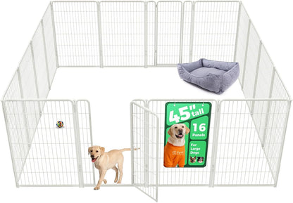 FXW Homeplus Unleashed Indoor Dog Playpen - Stress-Free and Safe Play, Heavy Duty 45 Inch 16 Wire