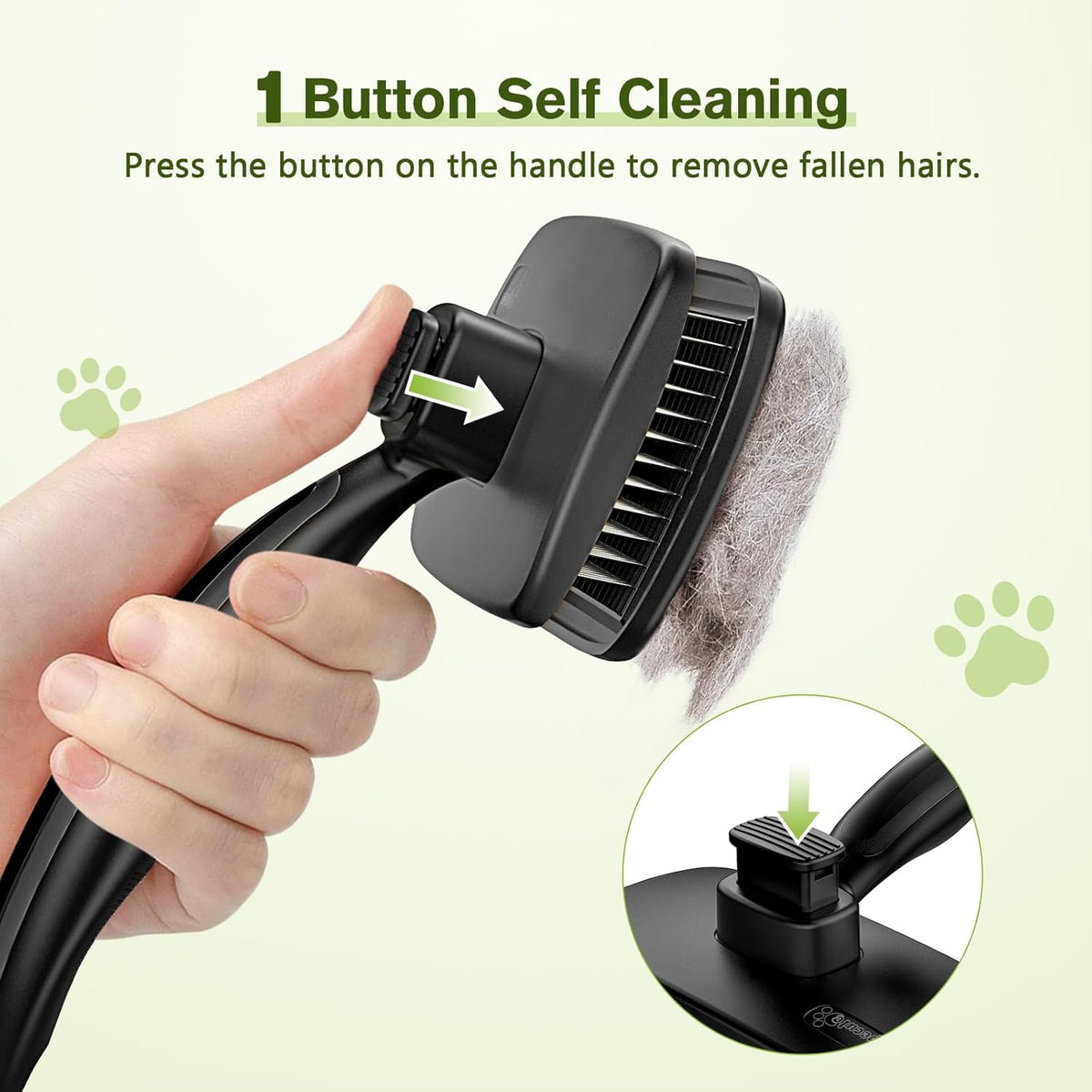 Pecute Self-Cleaning Slicker Brush for Dogs, Cats, Lightweight Dog Brush for Shedding Massaging