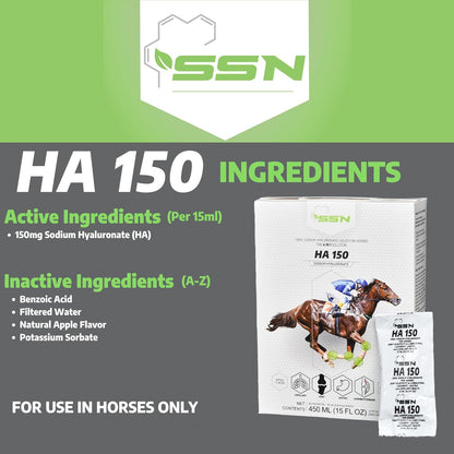 SSN HA 150 - 4 In 1 Horse Supplement - 30 Servings - Equine Joint, Gastric, Ligament/Tendon, Lung