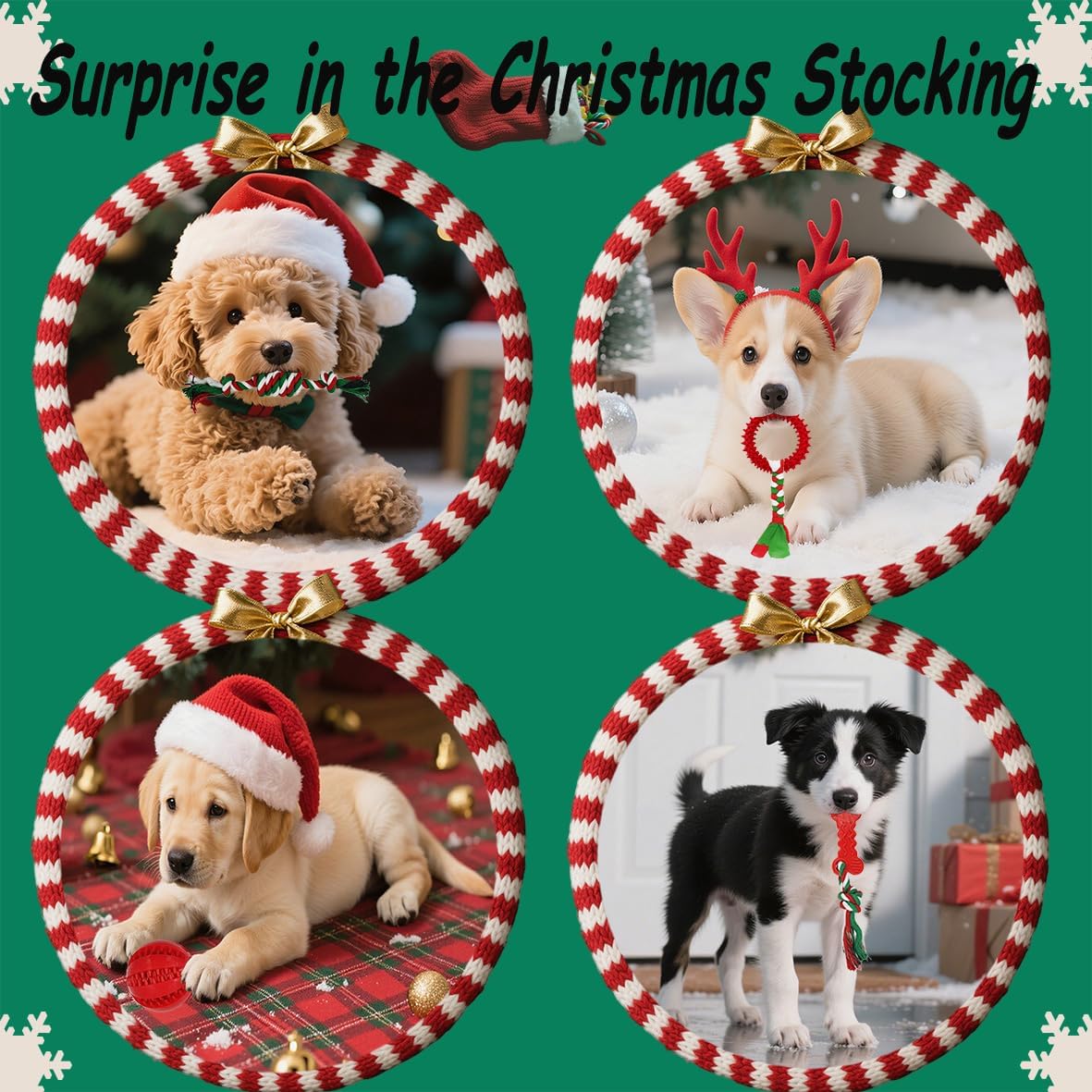 Dog Toys 15 Pack for Teeth Cleaning and Fun, Puppy Teething Chew Toys Tug Rope Squeaky Treat Balls