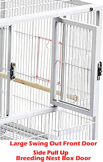1/2/3-Combo Stacker Center Divided Breeder Breeding Bird Flight Double Rolling Cage for Aviaries