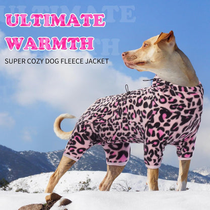 ROZKITCH Dog Warm Pajamas, Pet Windproof Warm Cold Weather Jacket Vest with Luminous Zipper