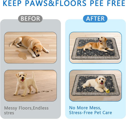 Washable Pee Pads for Dogs 2 Pack, Absorbent Reusable Puppy Pads Waterproof, Leakproof & Non-Slip