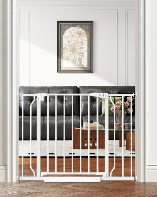 29"-40" Baby Gate for Stairs, Auto Close Stroller Friendly Dog Gate Indoor for Doorways, Pressure