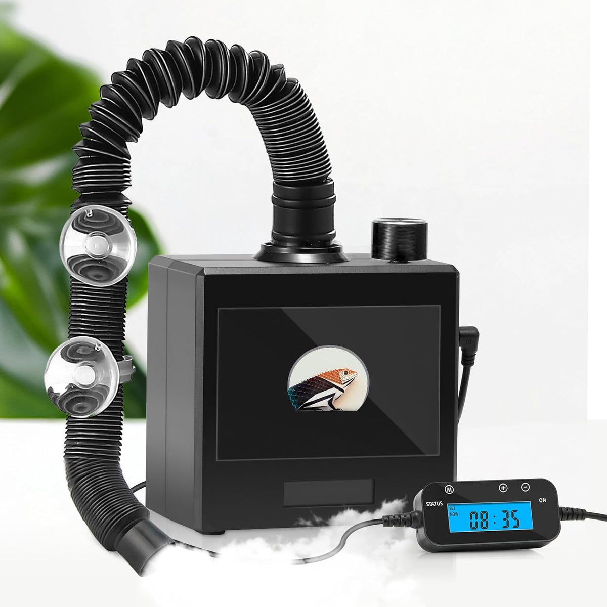 Reptile Fogger Humidifier for Glass Terrariums, Auto-Refill Misting System with Timer, Suitable for