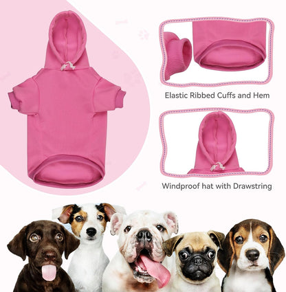 Dog Sweaters for Large Dogs Dog Hoodie Dog Sweater Solid Soft Brushed Fleece Dog Clothes Dog Hoodie