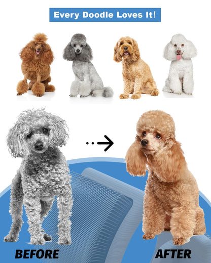 Dog Slicker Brush for Large Dogs, Professional Doodles Brush for Poodles, Goldendoodles and