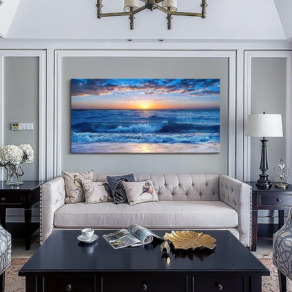 Lapremoly Large Wall Art For Living Room Canvas Wall Decor For Office Bedroom Wall Decorations Blue