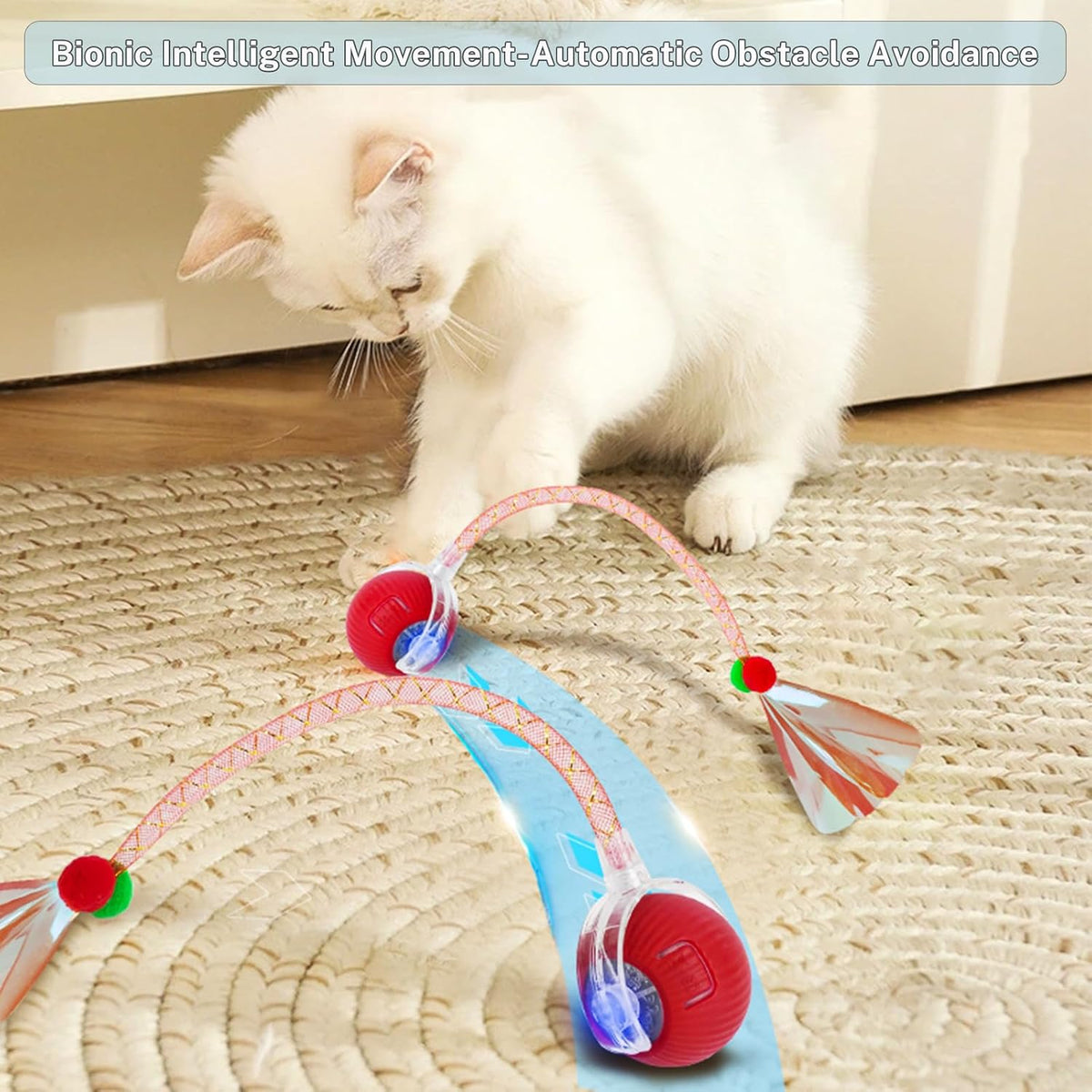 New Upgraded Cat Ball Toy - Speedy Tail 2.0 Cat Toy, Interactive Cat Toy Ball, Stimulating Toys and