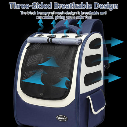 Dog Backpack, Ventilated Pet Hiking Backpack Travel Bag, Airline Approved Cat Backpack for Travel