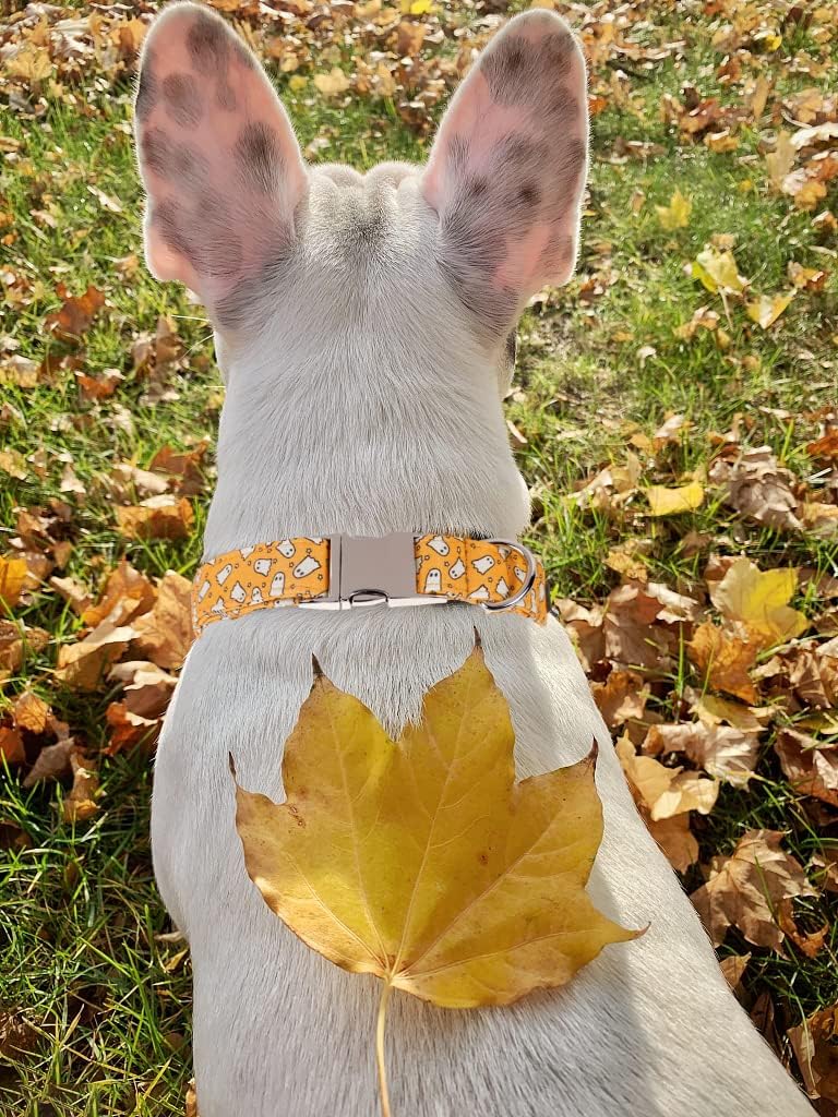 Lionet Paws Halloween Dog Collar with Bowtie - Cute Cotton Adjustable Fall Bowtie Dog Collar with
