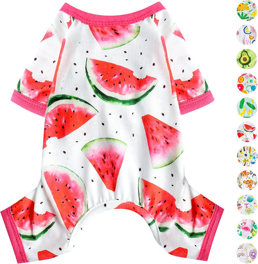 Dog Pajamas Psj for Small Dogs Clothes Puppy Onesies Outfits for Doggie Summer Fall Shirts Sleeper