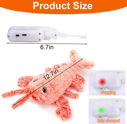 Mity rain Interactive Dog Toys - Wiggly Lobster for Small Medium Large Dogs, Moving Pet Toy to Keep