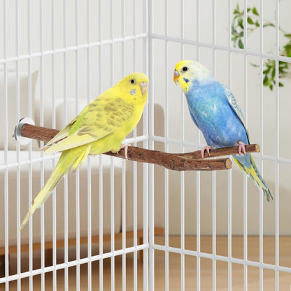 Niteangel Natural Wooden Perches for Bird Cages - Ideal for Cockatiels, Parakeets, Finches & Other