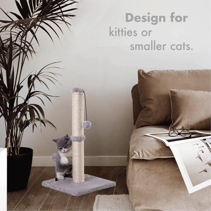 MECOOL Cat Scratching Post Premium Basics Kitten Scratcher Sisal Scratch Posts with Hanging Ball
