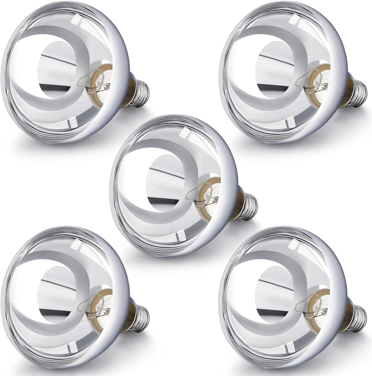 VIHOSE 5 Pack 250 Watt Heat Lamp 120v R40 Heat Lamp Bulbs Glass Incandescent Light Bulbs