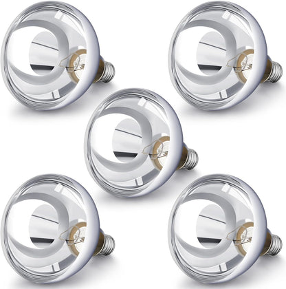 VIHOSE 5 Pack 250 Watt Heat Lamp 120v R40 Heat Lamp Bulbs Glass Incandescent Light Bulbs
