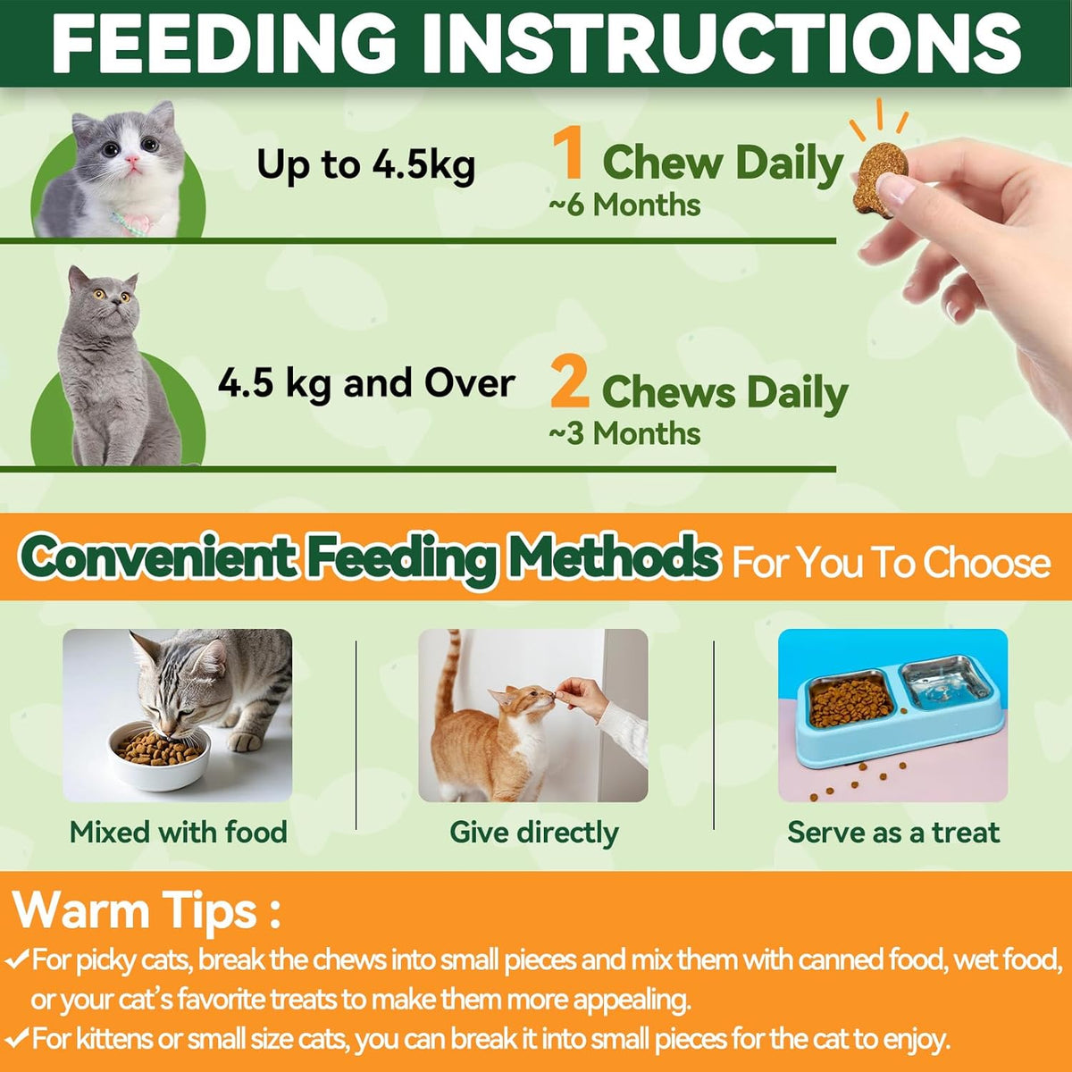 Flea and Tick Treatment for Cats - 200 Chews Flea and Tick Prevention for Cat Chewables - Flea