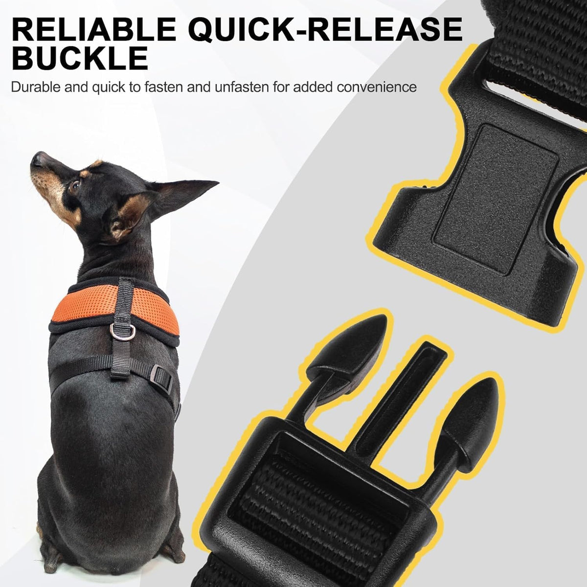 BINGPET No Pull Dog Harness,Soft Mesh Breathable All Weather Vest Harness,Safety Protection Design