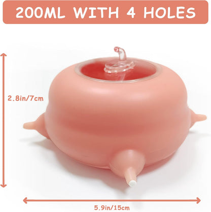 Puppy Feeder for Multiple Puppies, Pet Milk Feeder with Silicone Dog Nursing Station of 4, Puppy