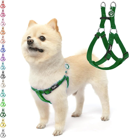 PUPTECK No Pull Dog Harness Soft Adjustable Basic Nylon Step in Puppy Vest Outdoor Walking with ID