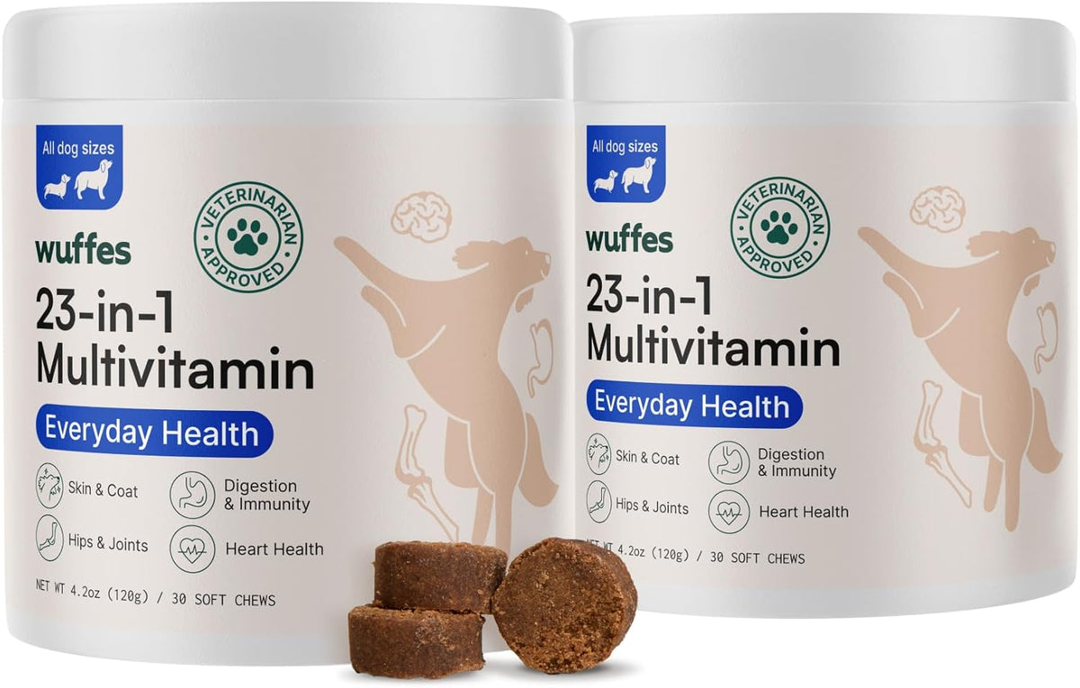 Wuffes 23-in-1 Chewable Dog Multivitamin&Supplements Bundle - Dog Multivitamin for Small&Large