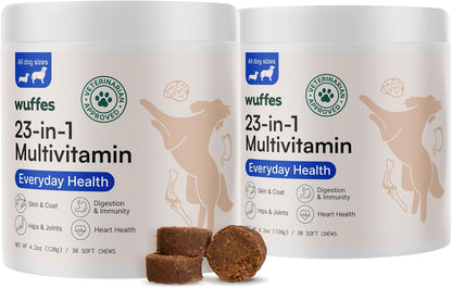 Wuffes 23-in-1 Chewable Dog Multivitamin&Supplements Bundle - Dog Multivitamin for Small&Large
