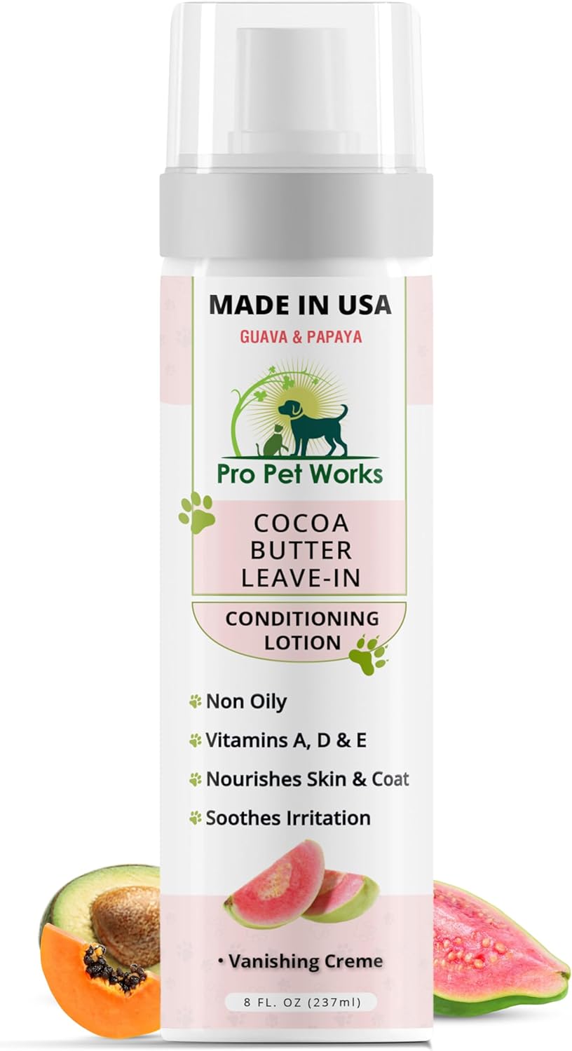 Pro Pet Works 5 in 1 Cocoa Butter Leave-in Conditioner Lotion for Dogs & Cats-Hot Spot Cream/Balm