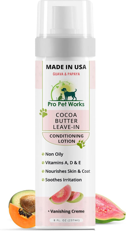 Pro Pet Works 5 in 1 Cocoa Butter Leave-in Conditioner Lotion for Dogs & Cats-Hot Spot Cream/Balm