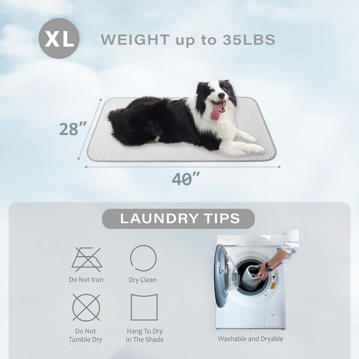MICROCOSMOS Pet Cooling Mat & Sleeping Pad- Breathable Bubble Surface, EZ Clean. Keep Cooling for