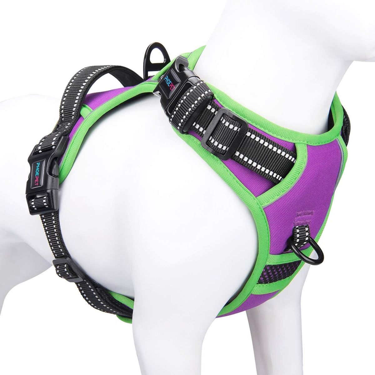 PHOEPET 2019 No Pull Dog Harnesses for Small Dogs Reflective Adjustable Front Clip Vest with Handle