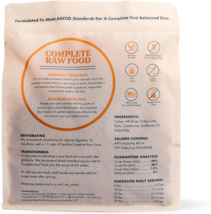 King Lou Pets - Human Grade Raw Food for Dogs and Cats - Complete Meal for Pets - Freeze Dried